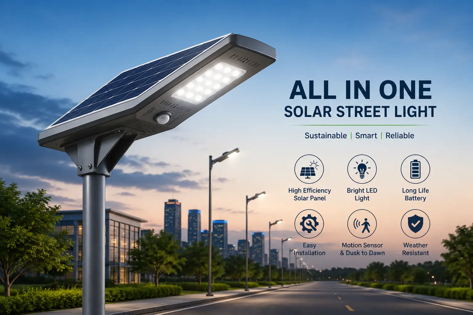 All In One Solar Street Light